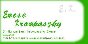 emese krompaszky business card